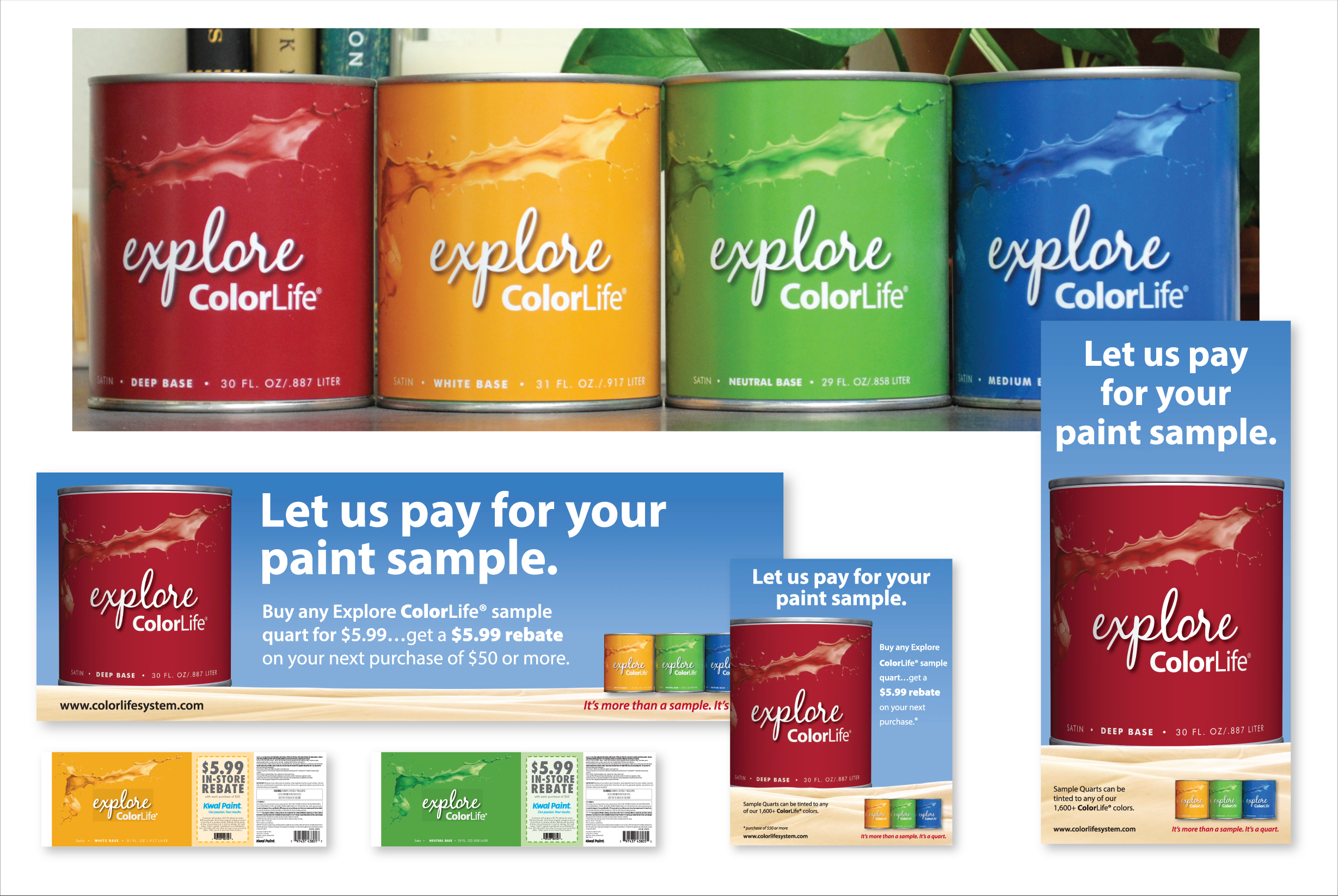 Kwal Paint Can Labels and POP Material
